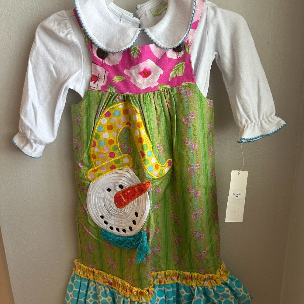 NWT Be Mine snowman outfit, pants size 18 months
